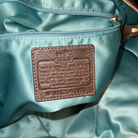 COACH Madison Sophia Chocolate Brown Hobo Purse with Bag cover - Picture 9 of 13